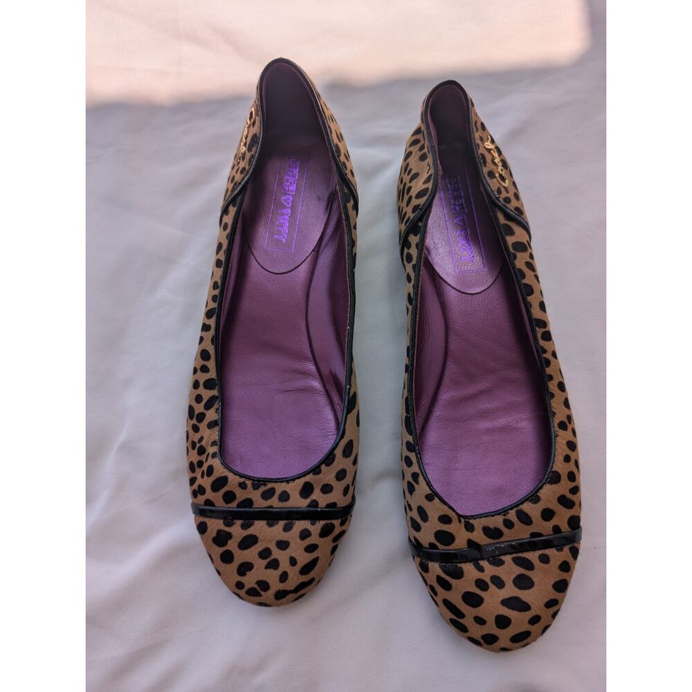 Authentic Coach Poppy Randy Animal Print Pony Hair Ballet Flat Shoes W Size 5 - Picture 2 of 9